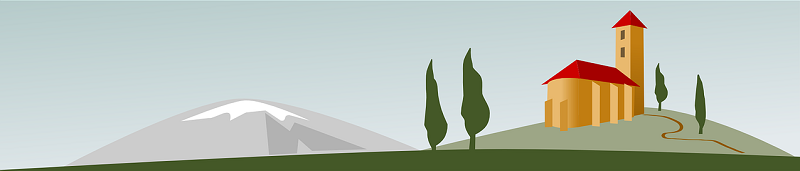 vector image of italian hillside
