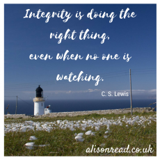 Integrity is doing the right thing